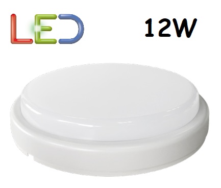 Plafoniera LED Rotonda 12w IP65 Luce Natura 900 Lumen
